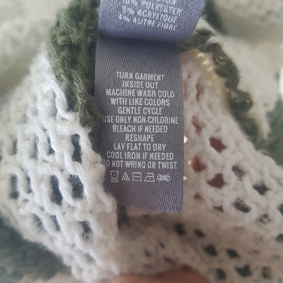 Aerie Off The Shoulder Open Weave Striped Pullover Sweater, Cover-Up - Picture 11 of 12